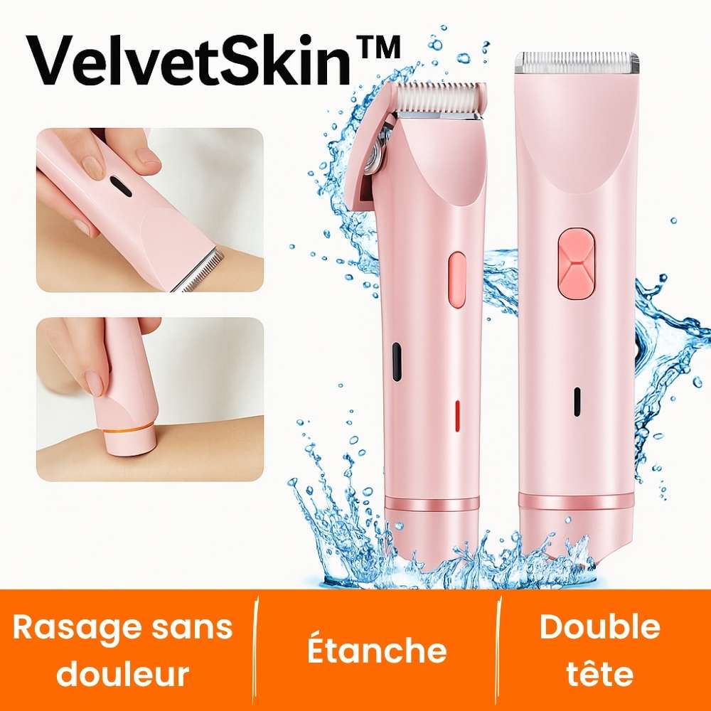 VelvetSkin™ – Rasoir électrique femme double tête IPX7