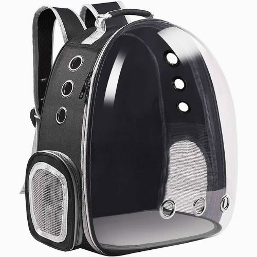 Sac à dos transparent pour animaux, transport stylé et aéré