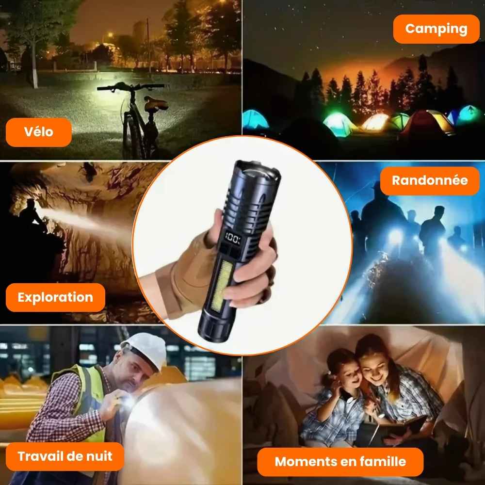 Lampe torche LED ultra-puissante NightPulse™