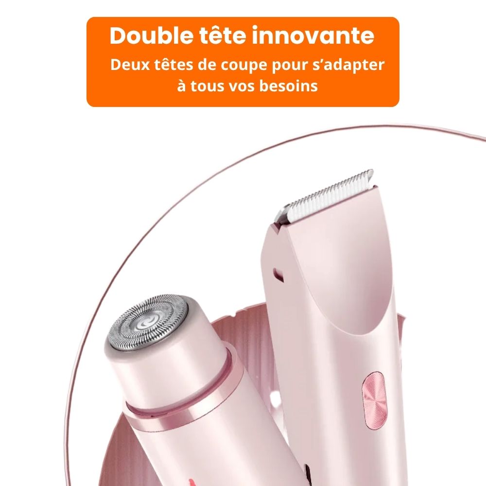 VelvetSkin™ – Rasoir électrique femme double tête IPX7