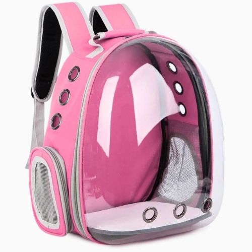 Sac à dos transparent pour animaux, transport stylé et aéré