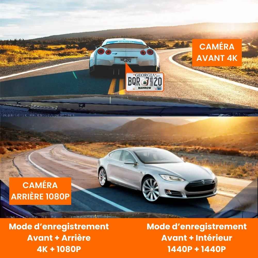 Dashcam triple caméra CamVision 3™