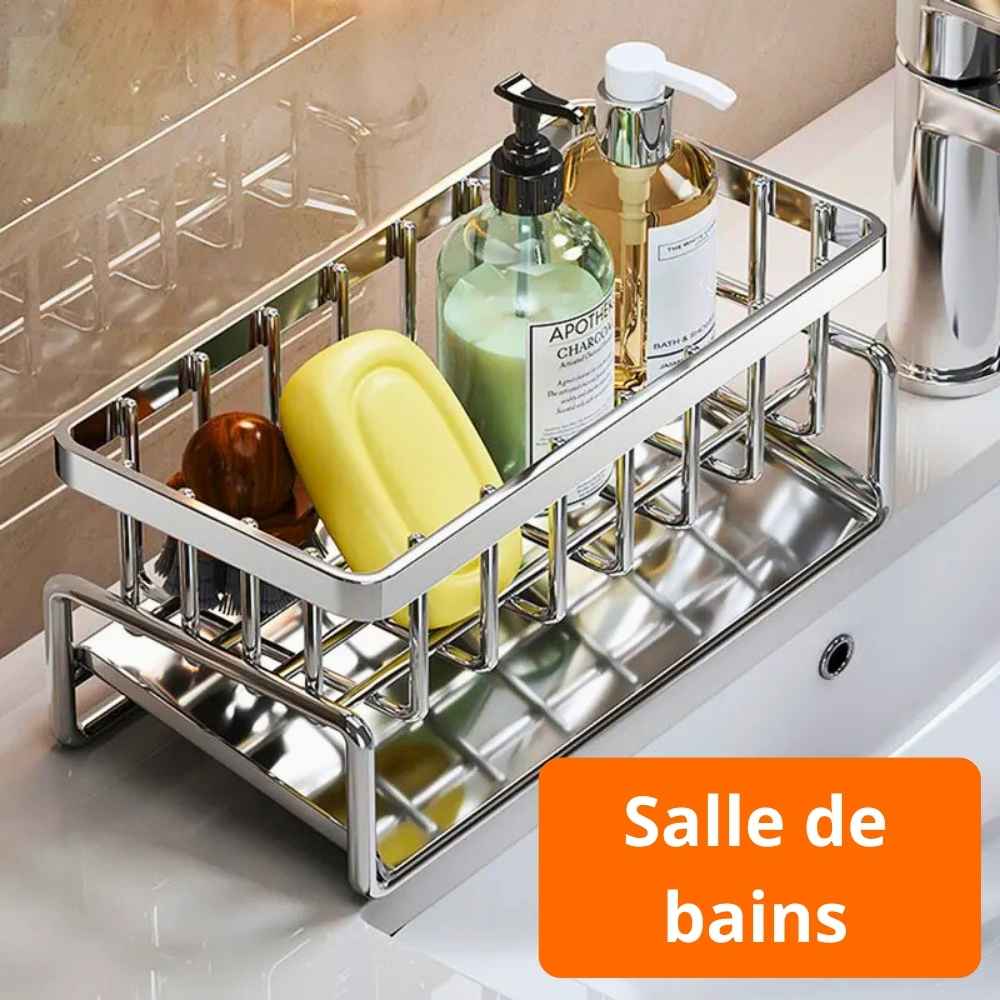 Égouttoir compact pour évier organisateur inox