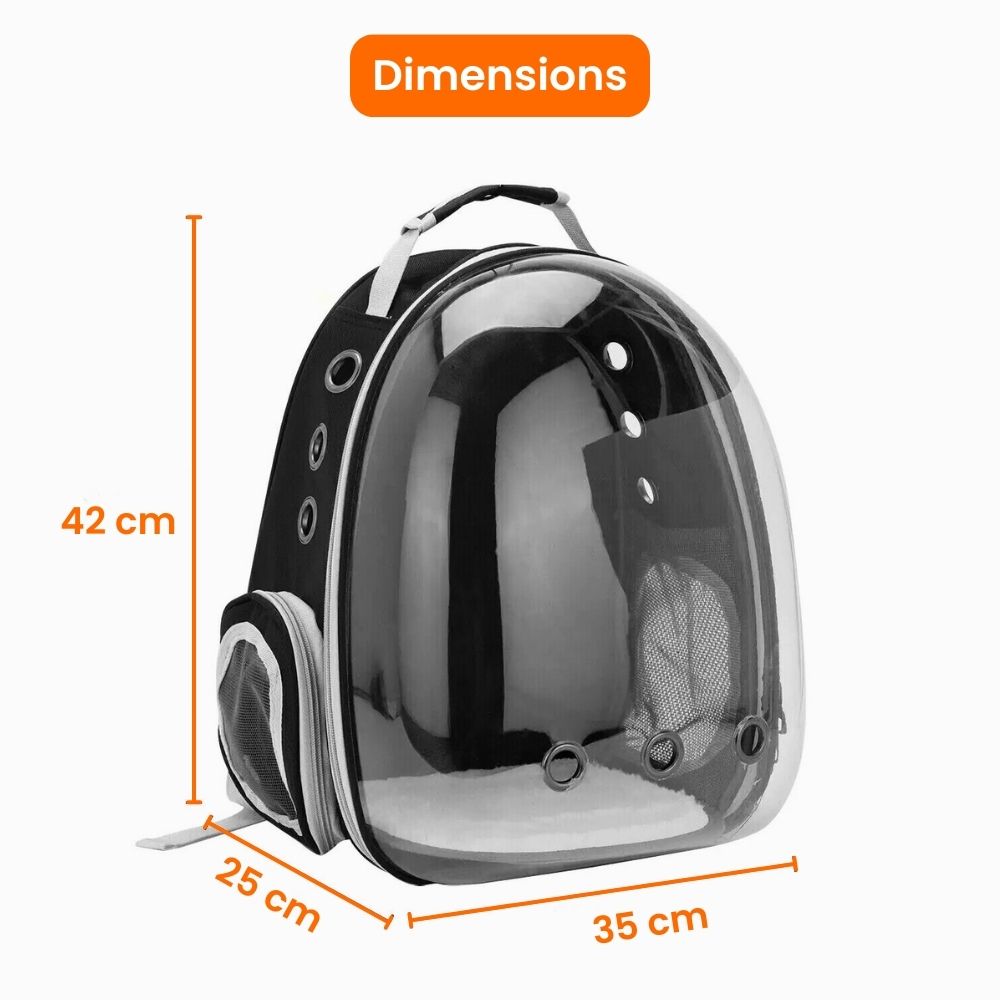Sac à dos transparent pour animaux, transport stylé et aéré