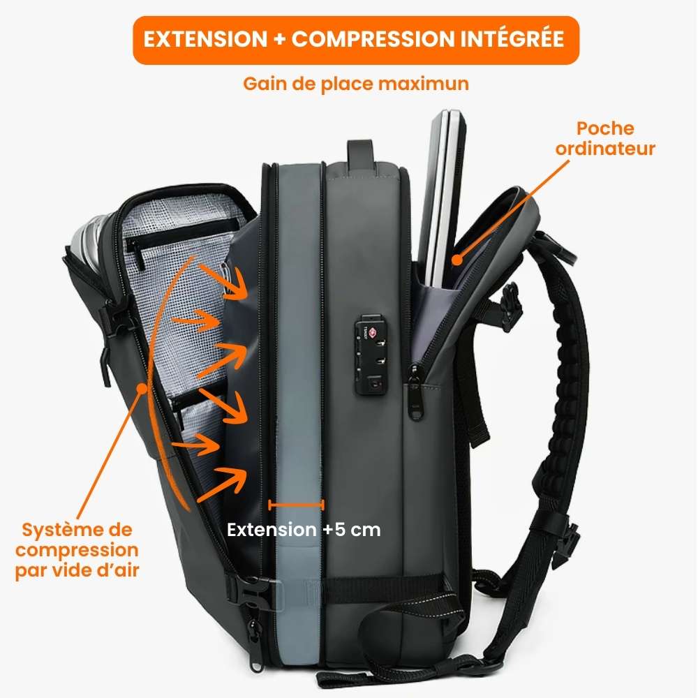Sac à dos de voyage compressible NomadPro™