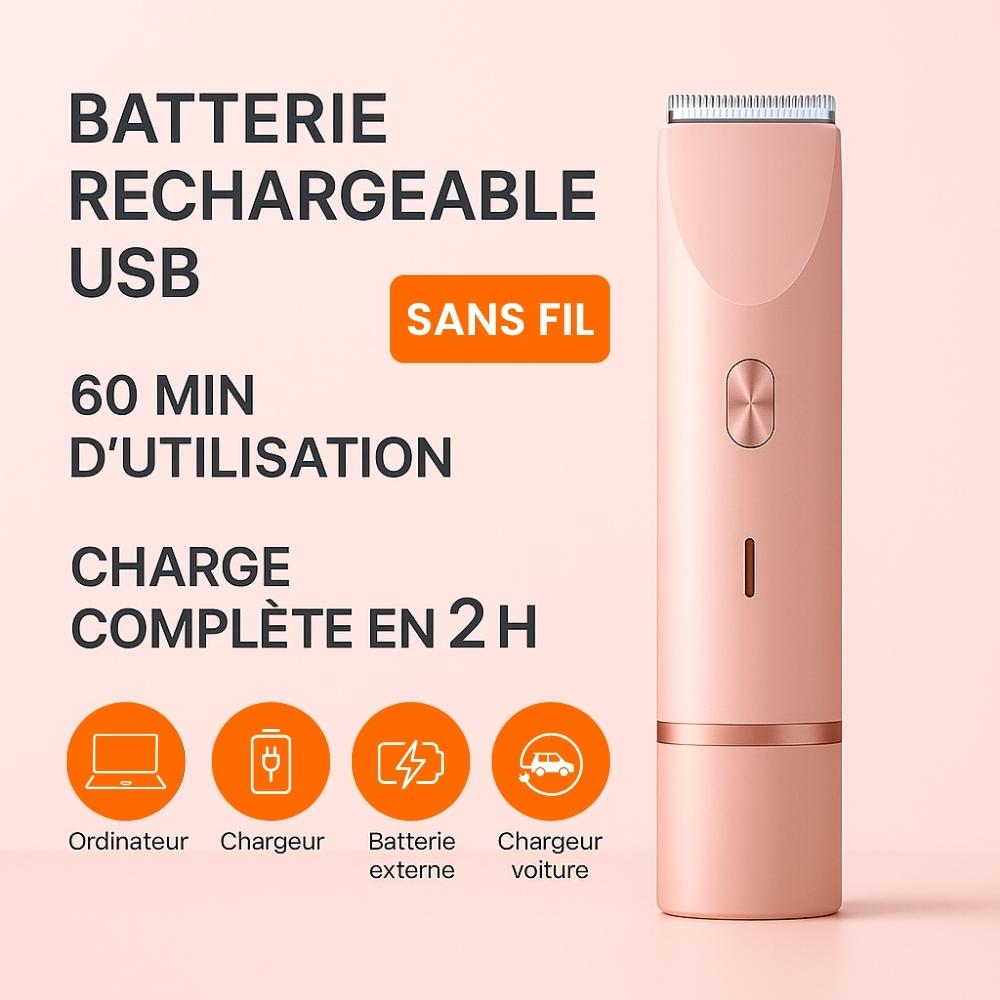 VelvetSkin™ – Rasoir électrique femme double tête IPX7