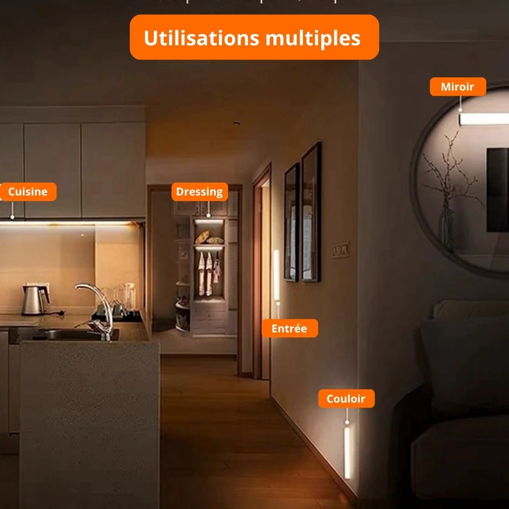 Lampe LED détecteur de mouvement, automatique sans Fil