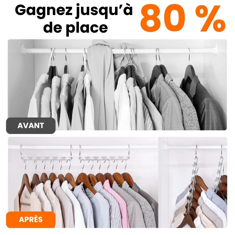Cintres gain de place (5 pièces)