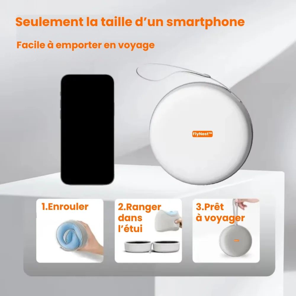 Oreiller ergonomique de voyage FlyNest™
