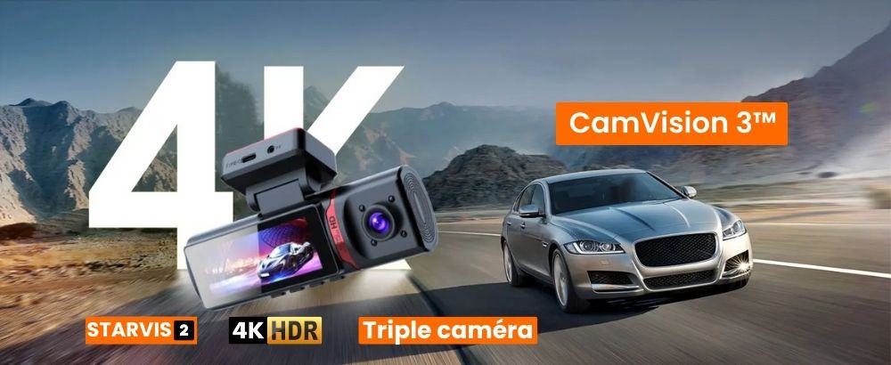 Dashcam triple caméra CamVision 3™