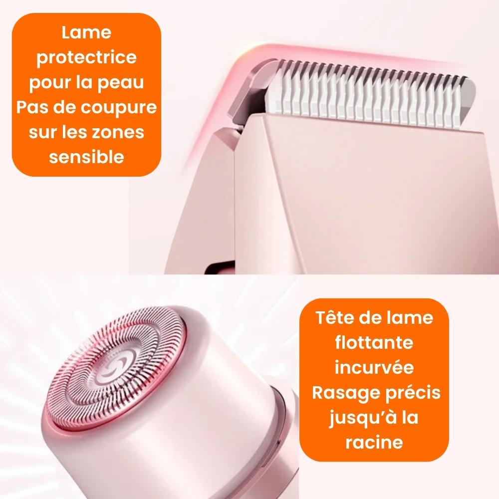 VelvetSkin™ – Rasoir électrique femme double tête IPX7