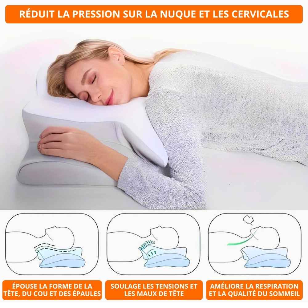 Oreiller cervical à mémoire de forme NUQUALIS™