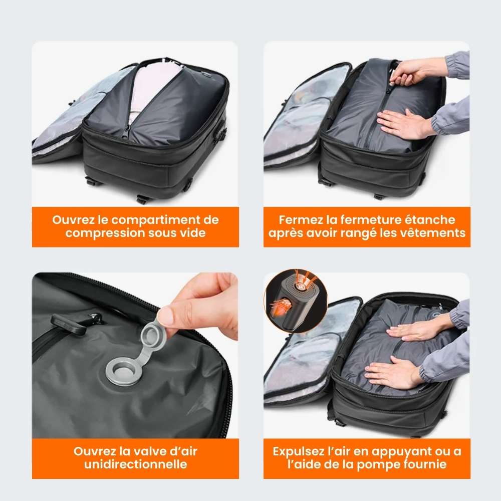 Sac à dos de voyage compressible NomadPro™