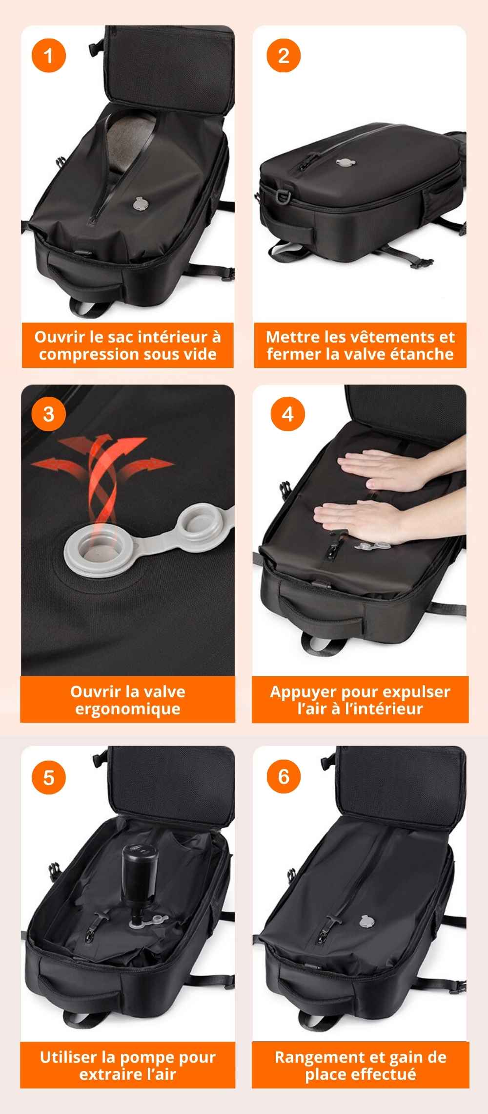 Sac à dos compressif NomadZip™